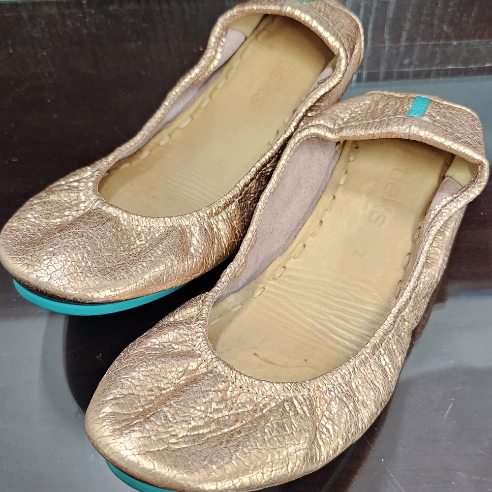 Tieks Gold Flats Elegant and Versatile